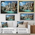 thumbnail image 4 of Designart "Fountain Fontana Italy Trevi painting" Landscapes Floater Framed Canvas Print, 4 of 7