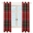 thumbnail image 4 of Red Colored Diamond Grid Luxury Window Curtains Blinds for Living Room Kids Bedroom Bathroom Kicthen Door Home Decor 2 Panels, 4 of 6