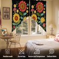 thumbnail image 5 of Spring Boho Swag Curtain Valance for Windows, Red Yellow Sunflower Leaves Dots Plant Painting Window Treatments Short Swag Topper for Kitchen Windows Bathroom Bedroom, 36"x36", 5 of 8
