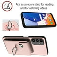 thumbnail image 7 of ELEHOLD for Samsung Galaxy S22 Ultra Wallet Case PU Leather Organ Card Slots Holders Magnetic Button Finger Ring Holder Stand Shockproof Full Protective Case,pink, 7 of 7