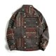 thumbnail image 4 of Seeotter Men's Vintage Ethnic Print Button Down Shirts - Long Sleeve Loose Stylish Business Casual Work Shirts, 4 of 4