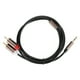 thumbnail image 1 of Cable de altavoz 2 en 1 de 3,5 mm macho a 2 RCA - 1 metro de longitud, 1 of 9