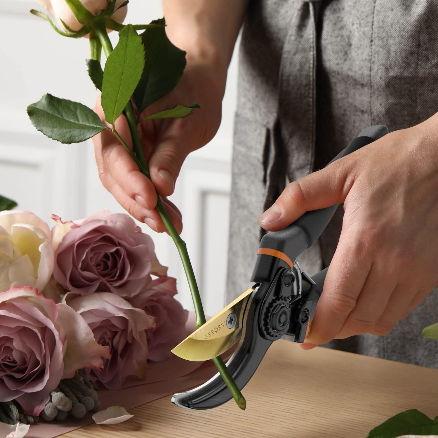 Premium Bypass Pruning Shears for your Garden - Heavy-Duty, Ultra Sharp Pruners Made with Japanese Grade Stainless Steel - Perfectly Cutting Through Anything in Your Yard - Includes Lifetime Warranty