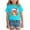 Sky Blue, variant on Ulanda Kid Gingerbread Man Blowing Pink Bubble Peace Sign Christmas T-Shirt (Grey, 5-6 Years)