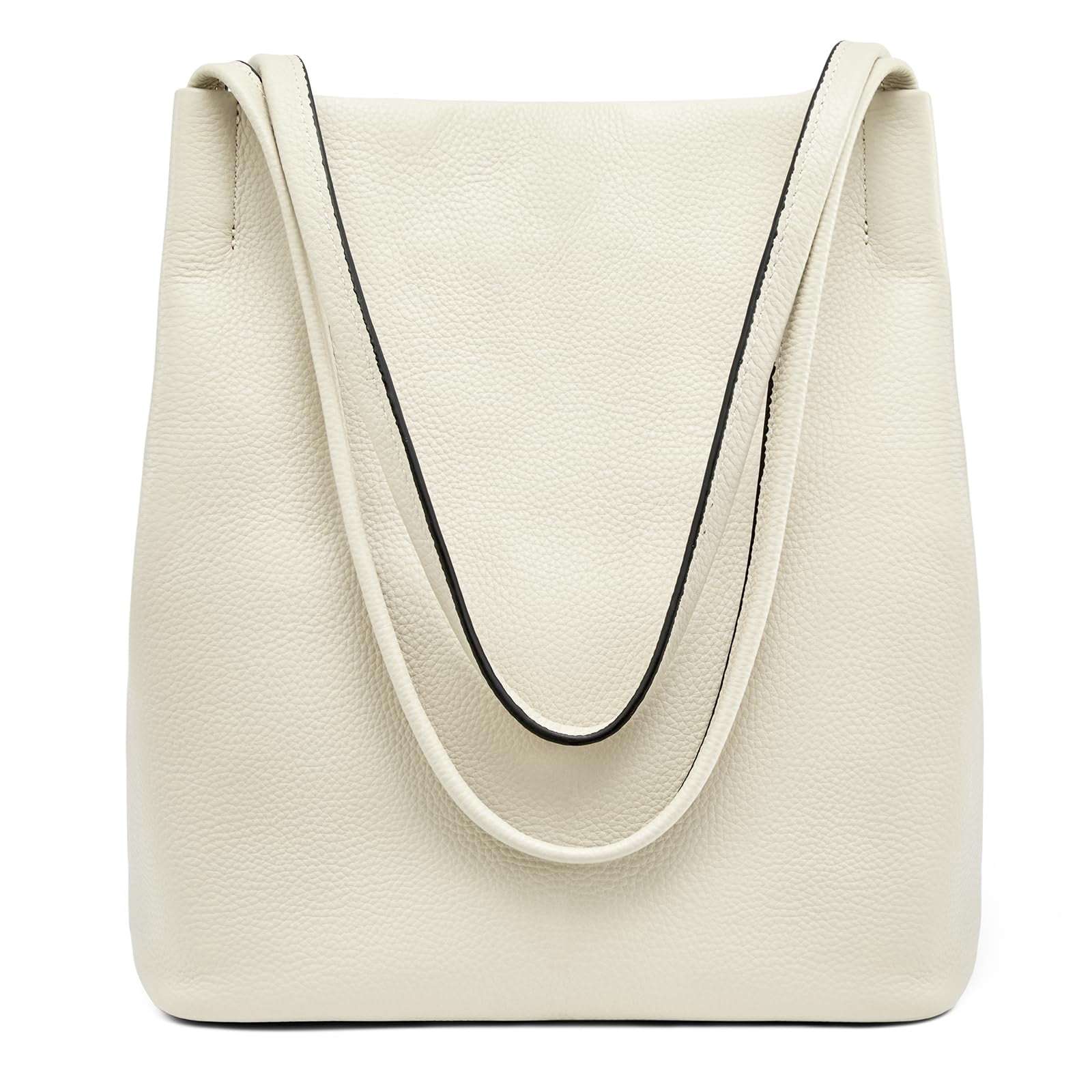 Kattee Women Soft Genuine Leather Totes Shoulder Bag Purses and Handbags with Top Magnetic Snap Closure