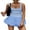 Blue, variant on Gupgi Women Mini Tank Dress Solid Color Bubble Dress Sleeveless Backless Puffy Dresses