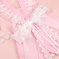 thumbnail image 5 of Pink Season 1 Set Pet Dress Soft Comfortable Lace Stitching Summer Pet Dog Bowknot Skirt with Hair Accessories Pet Supplies, 5 of 7