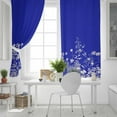 thumbnail image 4 of Hokiten Blue Botanical Blackout Curtains | Light Blocking Print Window Curtains, Farmhouse Spring Summer Flower Thermal Insulated Window Drapes for Living Room Kitchen Cafe (2 Panels, 104"W x 90"L), 4 of 7