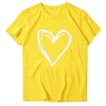 thumbnail image 5 of Cutuoiiu Women's Love Heart Print Casual Valentines Short Sleeve Tops Gifts, 5 of 7