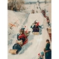 thumbnail image 2 of L. Prang & Co 25x32 White Modern Wood Framed Museum Art Print Titled - Tobogganing, 2 of 4