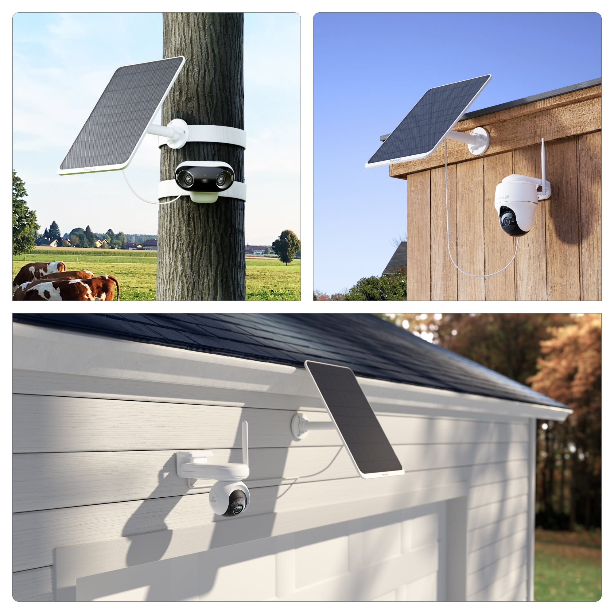 Reolink 12W Solar Panel 3 for Battery-Powered Security Camera, Dual-Lens IP Cameras, Home Hub System