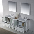 thumbnail image 4 of 84" Freestanding Bathroom Vanity with Side Cabinet- Glossy White, 4 of 5