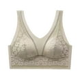 thumbnail image 2 of REORIAFEE Bras for Women No Underwire Push up Pull on Wide Strap Bralette Comfortable Lace Padded Bras with Full Back M-XL, 2 of 3