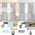 thumbnail image 3 of Barra de cortina TANGWIN dorada de 120 a 210 cm, ajustable con remates en forma de cisne, 3 of 9
