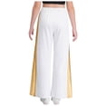 thumbnail image 4 of Miutii Girls Lyrical Praise Dance Dress One Shoulder Color Block Metallic Tunic and Worship Wide Leg Pants Set Yellow 6, 4 of 7