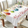 thumbnail image 4 of Dreamtimes Christmas Balls Tablecloth, Waterproof Washable Polyester Square Table Cover, Durable Tablecloth for Kitchen Dining Table Party Decor, 54"x72", 4 of 7