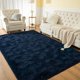 thumbnail image 2 of Alfombra Softlife para dormitorio, 160 x 230 cm, color azul marino, Shaggy, 2 of 7
