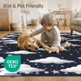 thumbnail image 4 of ODIKA 8'x10' Washable Area Rug Non-Shedding, Easy Care, Sky Celestial Cloud With Constellation Star Map Border Starry Flowing Dynamic for King Size Bedroom Under Bed, Master Suite, 4 of 7
