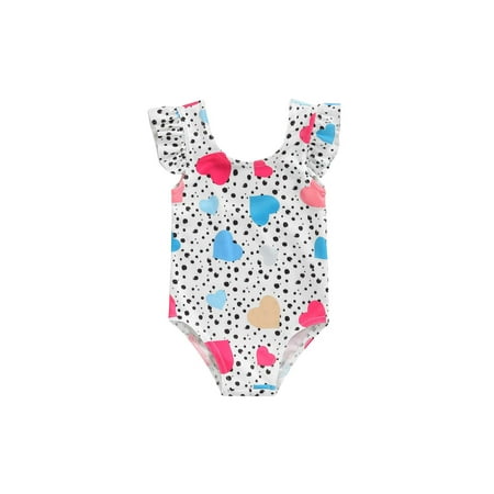 

Toddler Baby Girls One Piece Swimsuit Swimwear Kids Ruffle Flamingo Scale Beachwear Bikini Bathing Suit Bodysuit