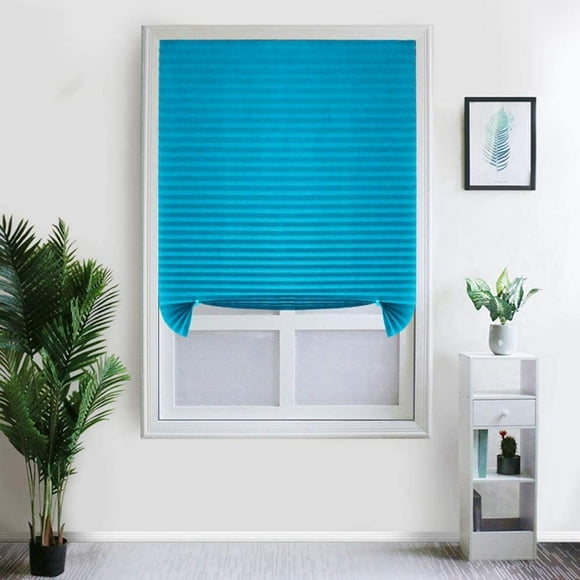 Anntool Blackout Window Shades Cordless Cellular Blinds for Window, Easy Cut to Size Cellular Shades, Honeycomb Shades for Home Office Bedroom Living Room,Blue,60x150cm/23.6x59in