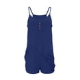 thumbnail image 4 of Mono liso de mujer, vestido informal sin mangas con tirantes, botones y bolsillos., 4 of 6