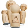 thumbnail image 2 of Birthday Cake Rubber Stamp for Stamping Crafting Planners - 1/2 Inch Mini, 2 of 4
