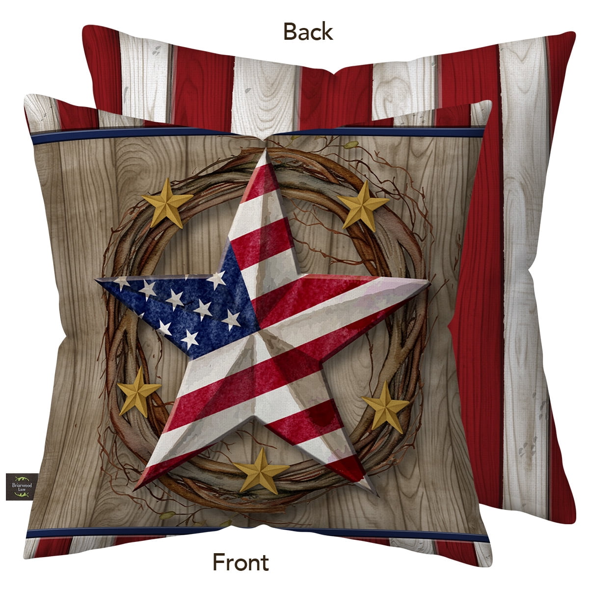 Briarwood Lane Everyday Indoor/Outdoor Pillow 17x17 American Barn Star Pillow