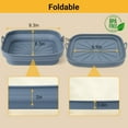 thumbnail image 4 of ZIVACATE Air Fryer Liners Inserts 3 Pack Silicone Air Fryer Basket Foldable Square 8 Inch Reusable Food Grade Air Fryer Pots Oven Liner Baking Tray Air Fryer Accessories, Grey, 4 of 8