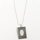 thumbnail image 5 of Collar rectangular con colgante de libro, collar con medallón de foto para mujer y Plata, 5 of 9