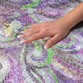 thumbnail image 3 of Addison Rugs Dream Shag Premium Machine Washable Transitional Mosaic Waves Purple Rectangle Rug, 8' x 10', 3 of 8