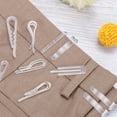 thumbnail image 5 of 100Pack Durable Plastic Alligator Clips, 1.97" Clear U Shape Shirt Clip Clothespins with Teeth, 5 of 6