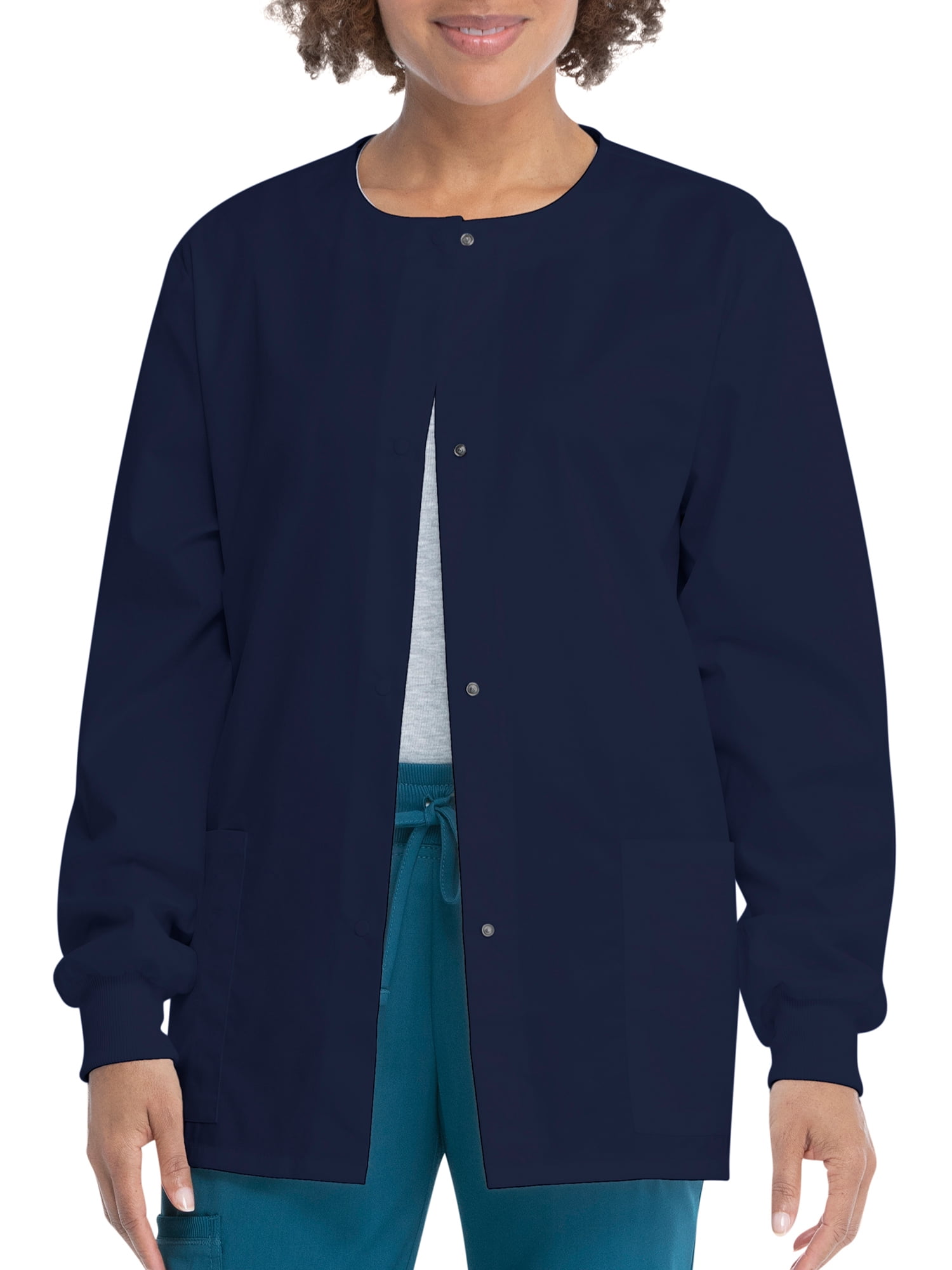 Scrubstar Women's Core Essentials Mechanical Stretch Snap Front WarmUp