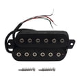 thumbnail image 3 of BELOVING Six String Humbucker Pickup High Performance Prewired Fanned Fret Guitar Parts Chrome 52mm, 3 of 10
