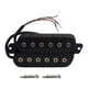 thumbnail image 3 of Pastilla humbucker de seis cuerdas, de bajo ruido, precableada para reemplazo de guitarra eléctrica. Cromado de 52 mm, 3 of 9