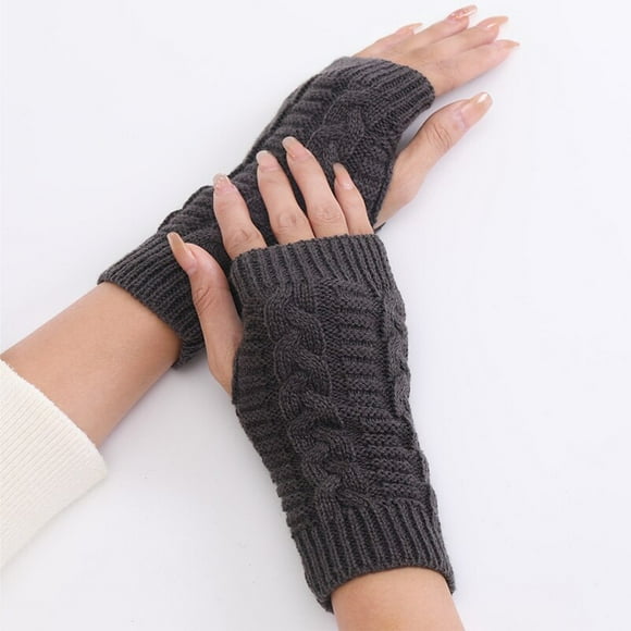 1 paire femmes hiver chaud gants Sexy fausse fourrure de lapin main chauffe-poignet gants sans doigts daim femmes mitaines chaud poignet gants