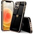 thumbnail image 5 of Entronix Love Heart Luxury Case for iPhone 11, Cute Slim Shockproof Bling Cover, Black, 5 of 6