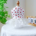thumbnail image 1 of CBFFDC Robe de Princesse pour Animaux Motif Fraise Ourlet en Maille Gilet pour Chien Col Rond Sans Manches Tulle Fournitures d'Été pour Chien, 1 of 6