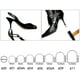 thumbnail image 4 of 24 pares de tacones negros reemplazos de zapatos consejos de reparación tapones tapas Sunnimix Placas de tacón alto para mujeres, 4 of 8