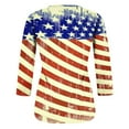 thumbnail image 5 of USSUMA Womens Summer Tops and Blouses Trendy 4th of July Tunic Tops for Women Summer 3/4 Sleeve Casual American Flag Patriotic Graphic Tee Shirts Blouses, 5 of 5