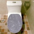 thumbnail image 5 of Toilet Lid Cover for Bathroom Velvet Soft Toilet Lid Seat Cover Washable Machine Toilet Lid Cover with Elastic Bottom Fits Most Toilet Lids(Bright Colors), 5 of 7