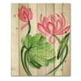 thumbnail image 3 of Designart 'The Dragonfly and Lotus II' Traditional Print on Natural Pine Wood, 3 of 5