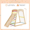 thumbnail image 3 of Costway 6-in-1 Wood Jungle Gym Montessori Climbing Play Set with Double-sided Ramp Colorful, 3 of 9