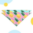 thumbnail image 2 of Summer Dog Bandanas 2 Large Pack,Tropical Pink Blue Pineapple Plaid Reversible Adjustable Triangle Pet Scarves for Boy and Girl,Cute Fruit Bandana for Small Medium Large Dogs Cats(Large), 2 of 5