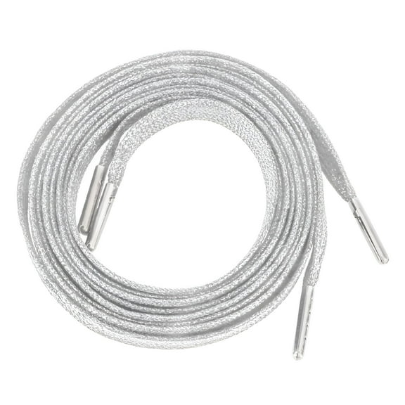 VANIDO Colorful Shoelaces Shoe Tie Laces Child 120X1Cm Silver Kids Shoe Laces