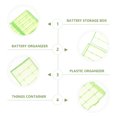 thumbnail image 4 of KONTONTY 30Pcs Batteries Case Assorted Color Transparent Mini Box Battery Organization 6X1.5in, 4 of 8