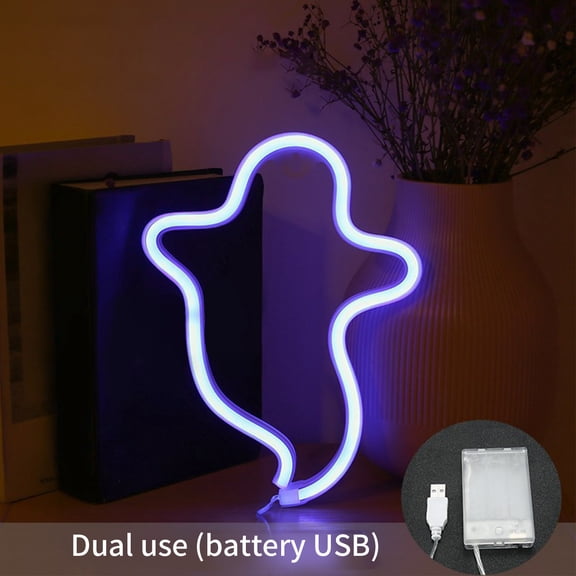 Chamoist Decorative Lights for Bedroom,LED Halloween Specter Neon Shape Lights,Suitable for All Kinds Of Festivals,Parties,Interior Decoration,Wall Decoration,Window Decoration Bar Bedroom Room