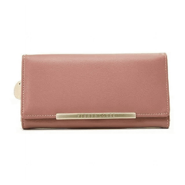 Cartera Monedero Larga De Cuero Lujo Dama Billetera Elegante Rosa