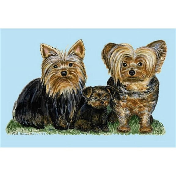 Betsy Drake DM068 Yorkies Door Mat 18''x26''