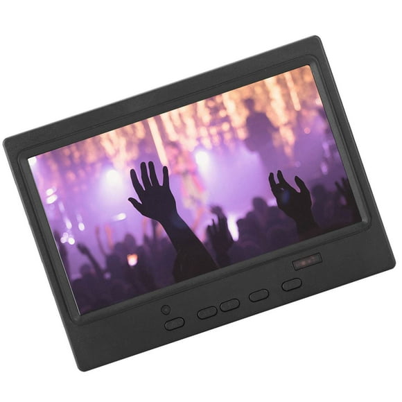 HD Monitor, Portable IPS Monitor 7 Inch 1024x600 Multifunction Portable Monitor, LED Display Support HD Multimedia Interface VGa AV Input Monitor, Replacement Electronics Computer Monitor