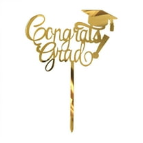 Event & Party - Party Balloon - Personalized Cake Topper Custom Congrats Graduation Hat Student Class of 2025 Double Sided Glitter Card Baby - 1 Graduation Cake Sign